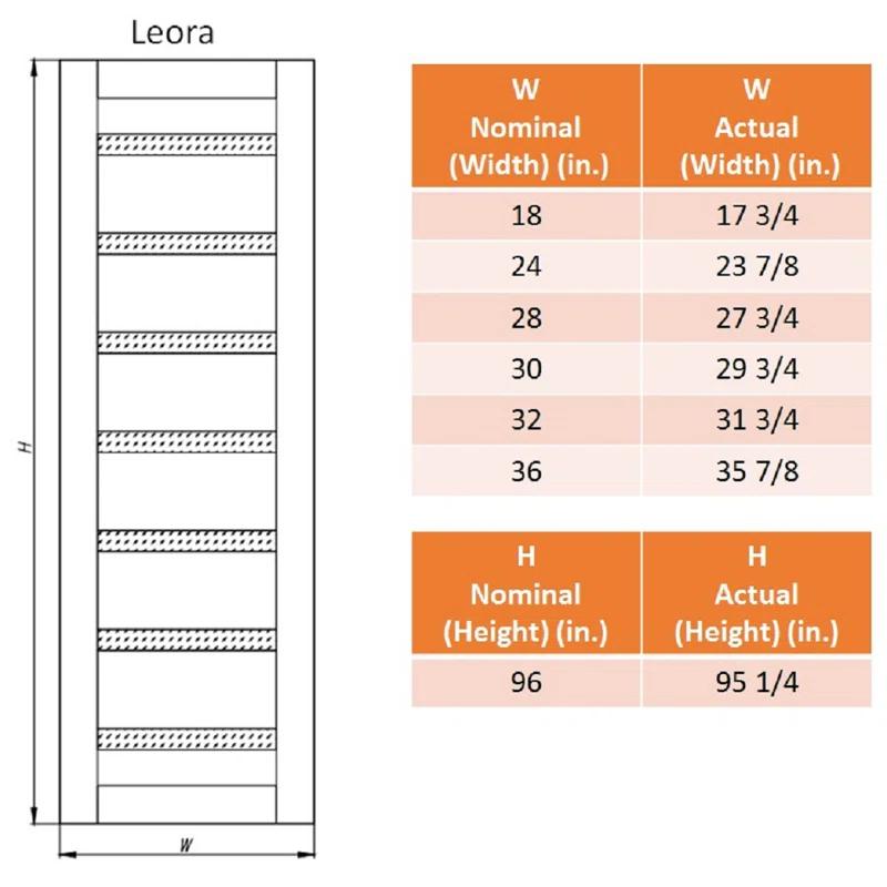 Belldinni Leora Paneled Manufactured Wood and Glass Standard Door Slab