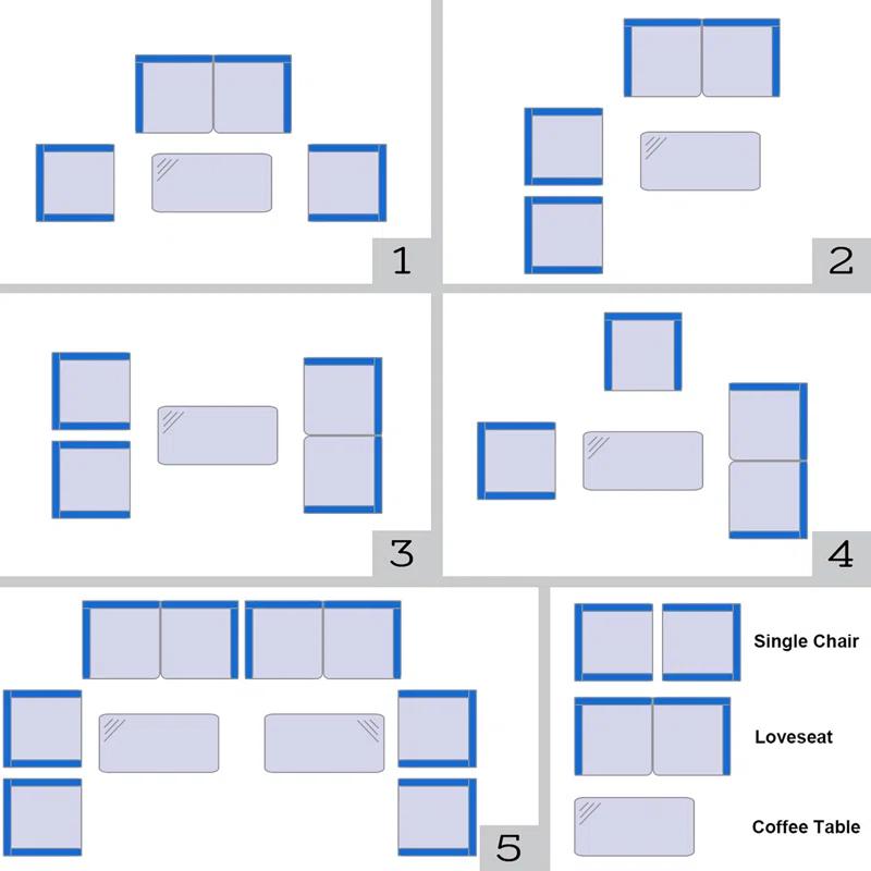 Rayna 4 Piece Rattan Sofa Seating Group with Cushions