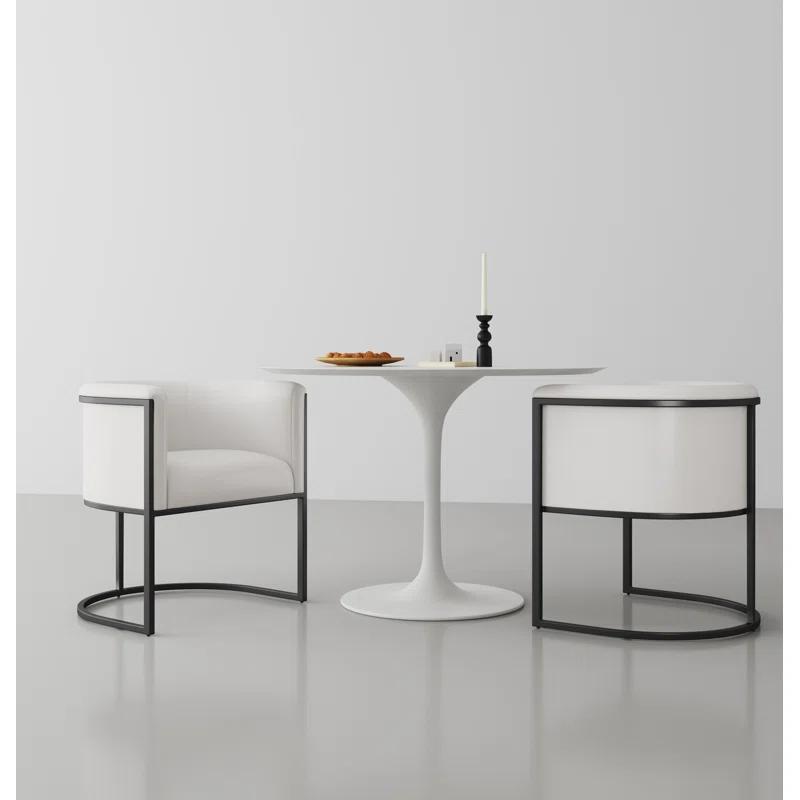 Virgil Faux Leather Upholstered Arm Chair
