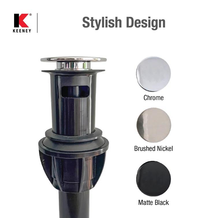 Keeney 4.63'' W Pop-Up Yes K820-72BN