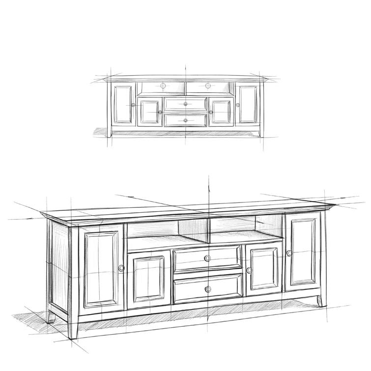 Simpli Home Amherst 54"W Solid Wood TV Stand for TVs up to 60" with Adjustable Shelves