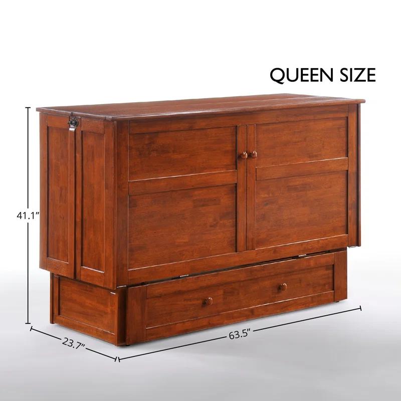 Night & Day Furniture Queen Size Murphy Bed Cabinet with Storage & Charging Ports