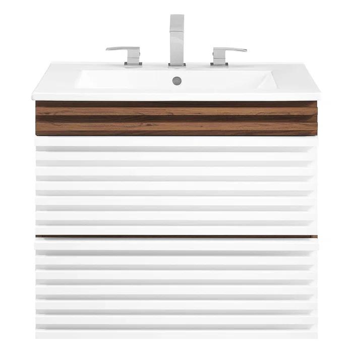 Trio Supply House Modway Render 24" Wall-Mount Bathroom Vanity