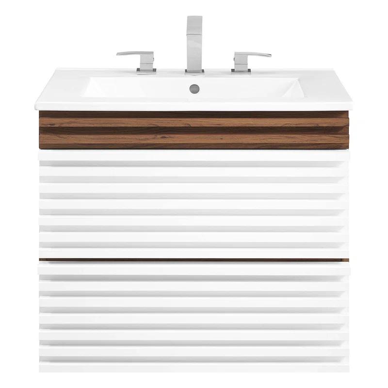 Trio Supply House Modway Render 24" Wall-Mount Bathroom Vanity