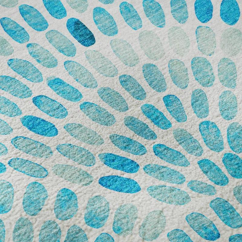 Premium Machine Washable Cerrito AMF186 Aqua Rug