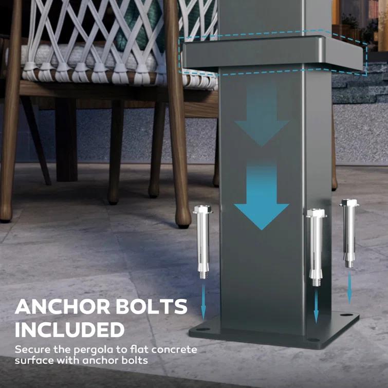 Mirador 80/88S Metal Frame Pergola with Adjustable Louvered Roof & Reviews | Wayfair