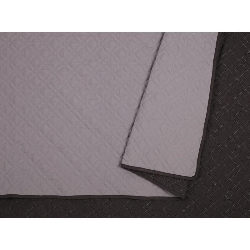 Urban Playground Corbin and Angelietta Solid Microfiber Reversible Quilt Set
