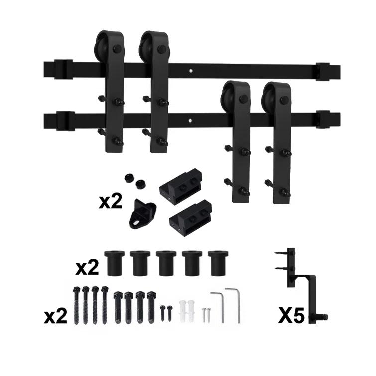 Calhome 84'' Solid Wood Paneled Painted with Installation Hardware Kit Barn Door