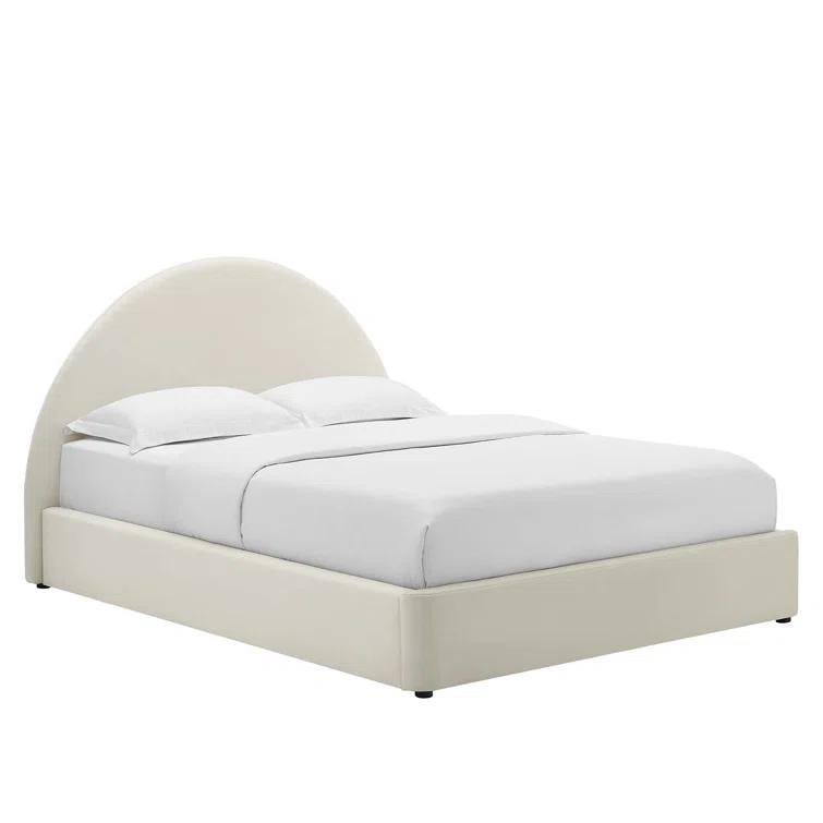 Modway Resort Performance Velvet Arched Round Platform Bed