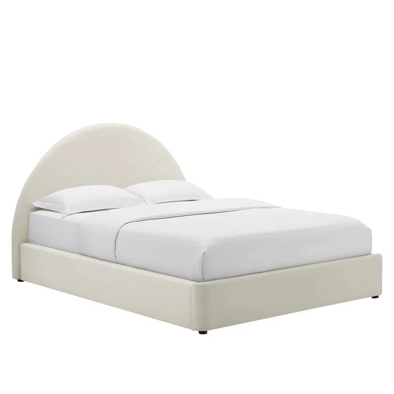 Modway Resort Performance Velvet Arched Round Platform Bed