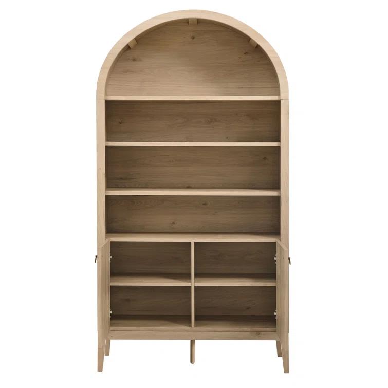 Modway Nolan 74" Tall Arched Storage Display Cabinet Bookshelf