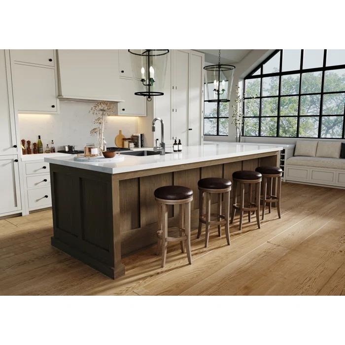 Maven Lane Maven Lane Eva Stool with Vegan Leather Upholstery