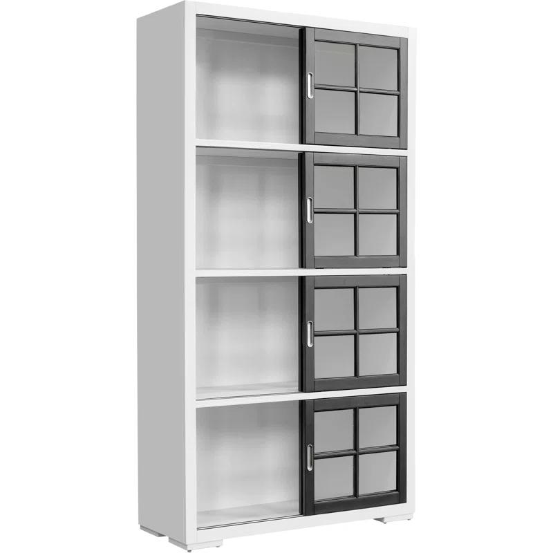 Pulaski Furniture Contemporary 4-Shelf Sliding Door Bookcase