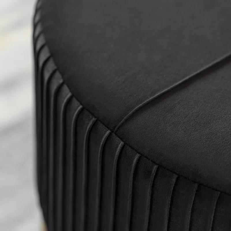Everly Quinn Raiin Upholstered Ottoman