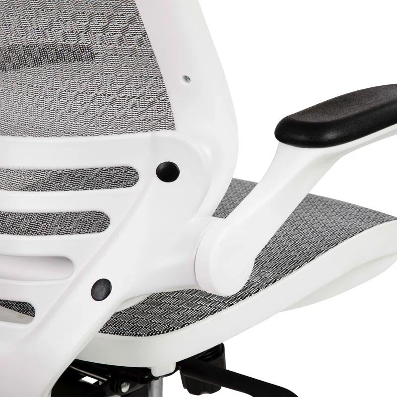 Flash Furniture Mignone Mid-Back Transparent Mesh Office Chair with Flip-Up Arms by Flash Furniture