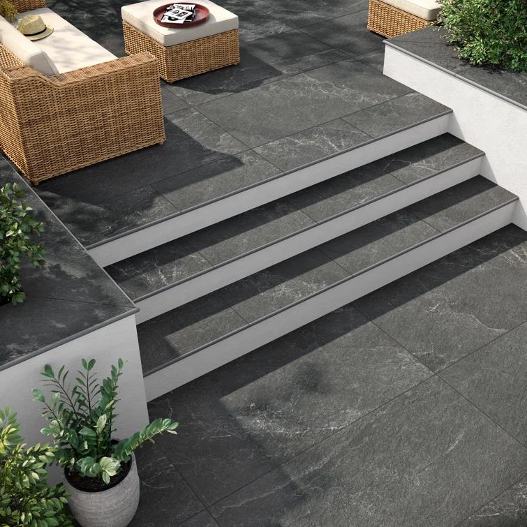 Bond Tile Limetech 11.81 In. X 23.62 In. Matte Porcelain Floor Pool Coping Tile (1.93 Sq. Ft. / Each)