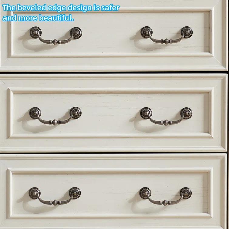 Laurel Foundry Modern Farmhouse® Theron Farmhouse 5 Drawer Bedroom Dresser, Wood Tall Chest of Drawers, Closet Storage for Bedroom