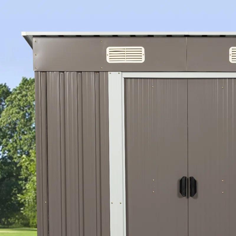 GZMWON 6Ft X 4Ft Outdoor Metal Storage Shed