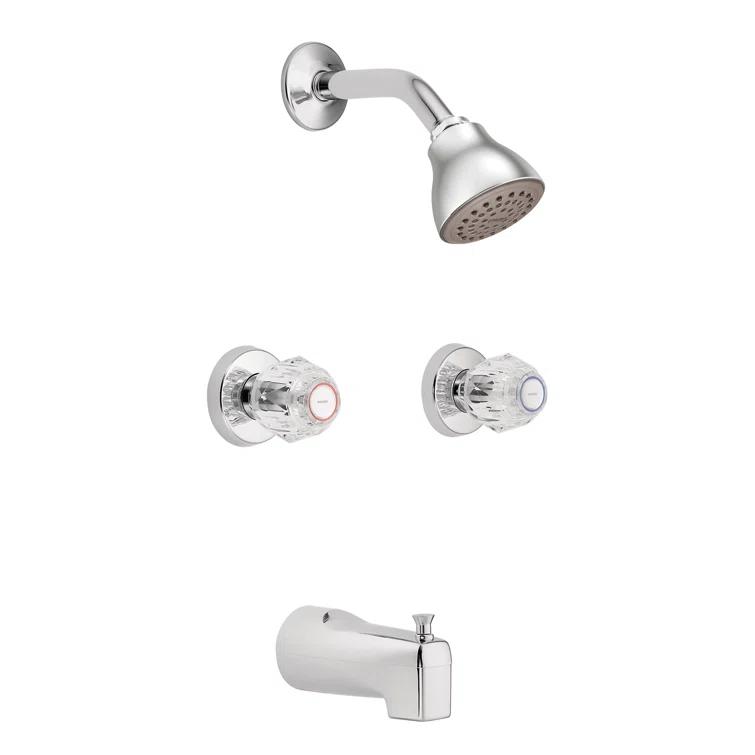 Moen Chateau Tub and Shower Faucet with Knob Handles 2919EP