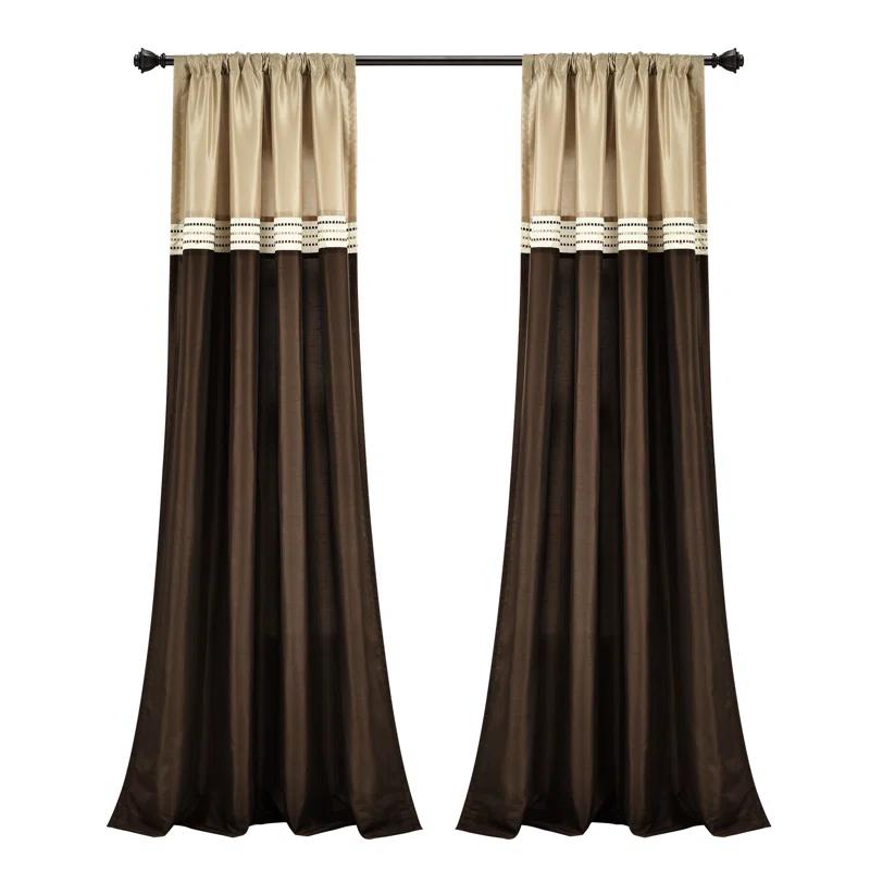 Lush Decor Terra Semi-Sheer Rod Pocket Curtain Panels (Set of 2)