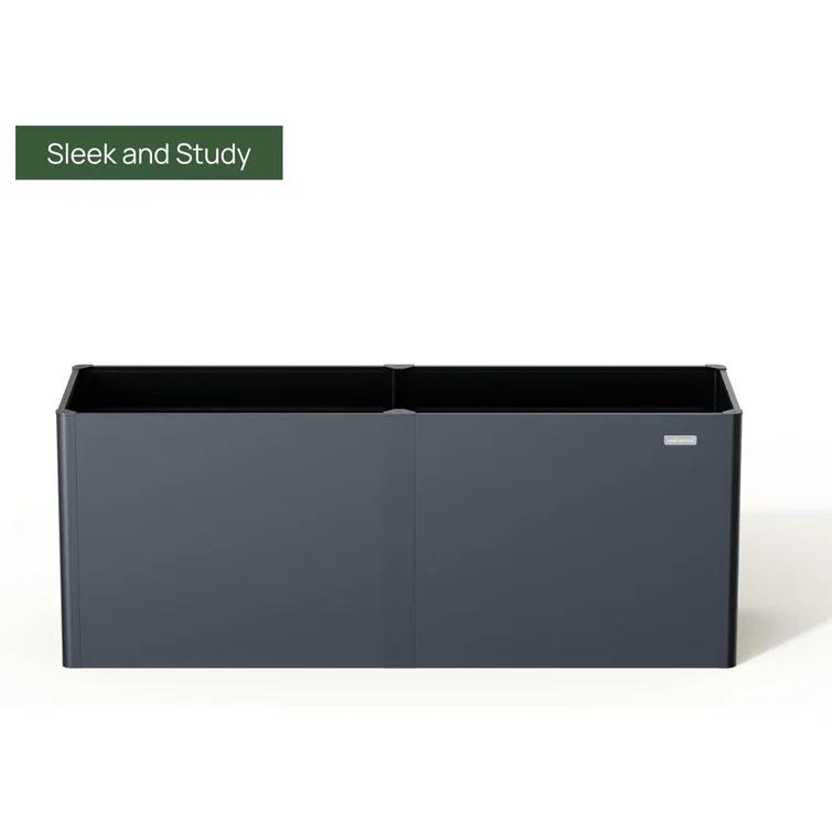 Vego Garden Modern 32" Tall Metal Outdoor Long Planter Box