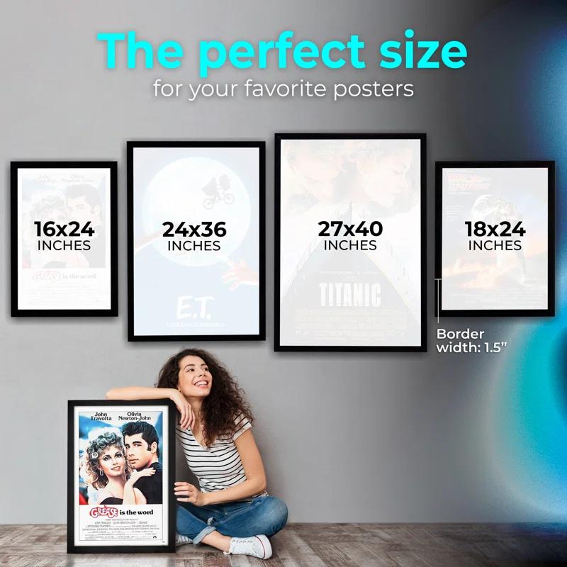 Nexaframe Nexaframe LED Backlit Movie Poster Frame - Snap - Black