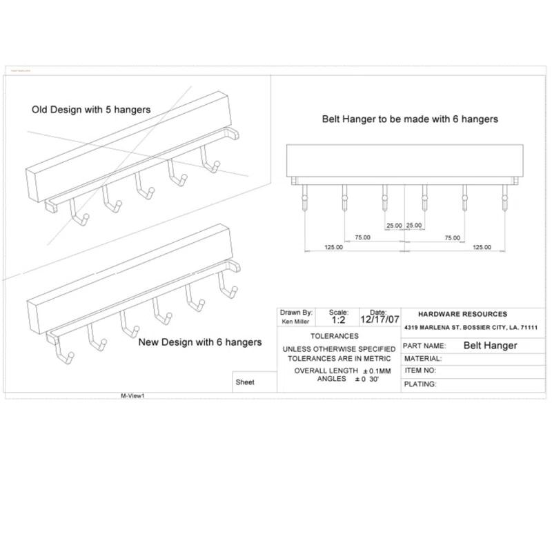 Hardware Resources Metal Tie Rack