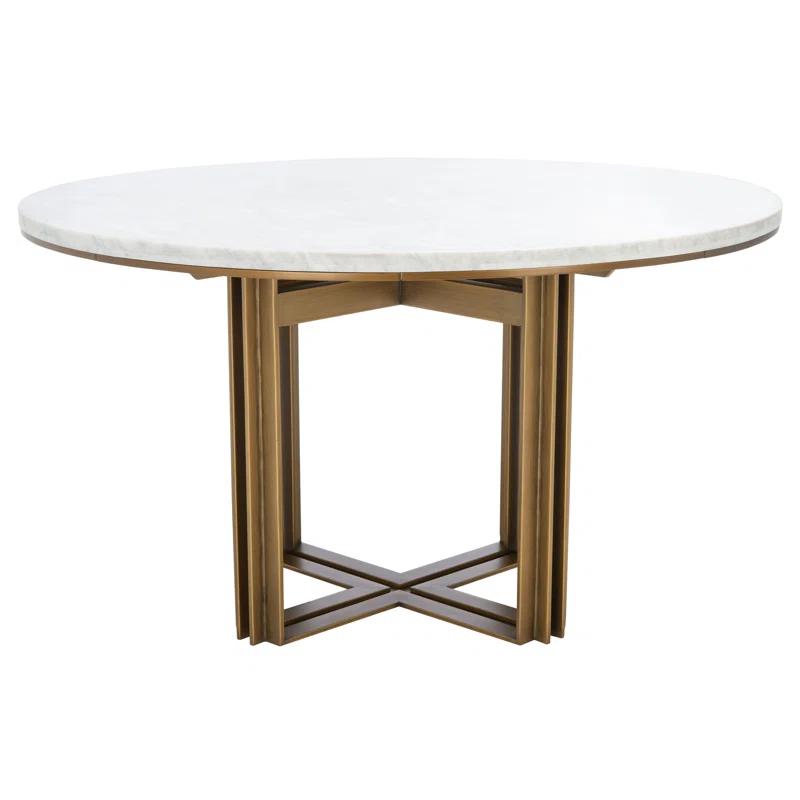 Safavieh Couture Azalea Round Marble Top Dining Table