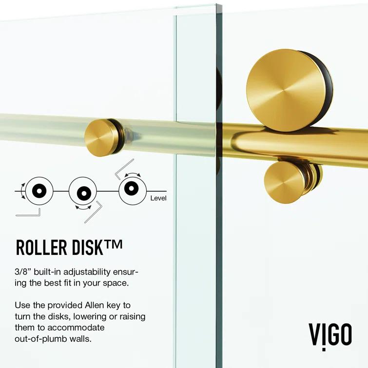 Elan E-class 48" W x 36" D x 82" H Sliding Frameless Shower Enclosure with 3/8" Clear Glass&Base