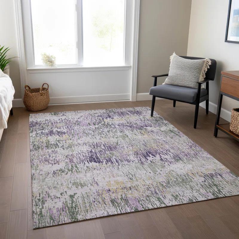 Machine Washable Indoor/Outdoor Chantille ACN1379 Lavender Rug