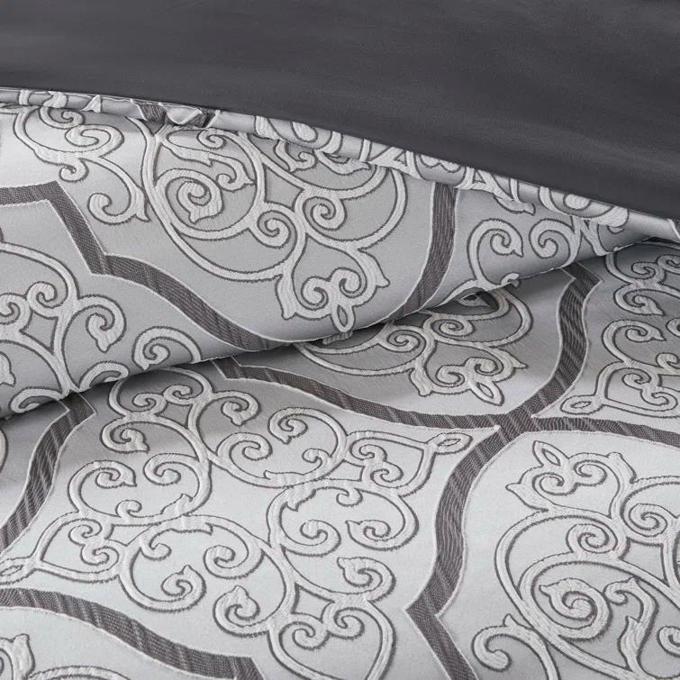 Madison Park Lavine 12 Piece Comforter Set with Cotton Bed Sheets