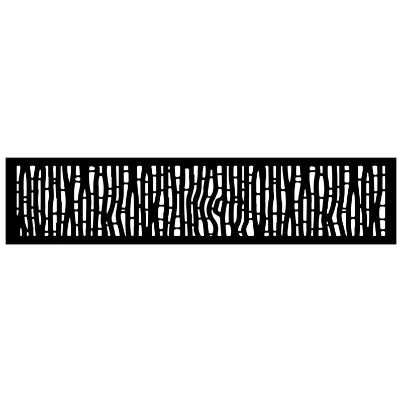 OUTDECO 16"x72" Outback Galvanized Steel Wall and Fence Extension Privacy Panel, Black