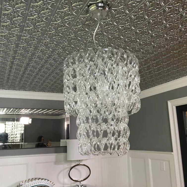 FromPlainToBeautifulInHours Gothic Reims 2 Ft. X 2 Ft. Drop-In Or Glue-Up PVC Ceiling Tile (Set of 10)