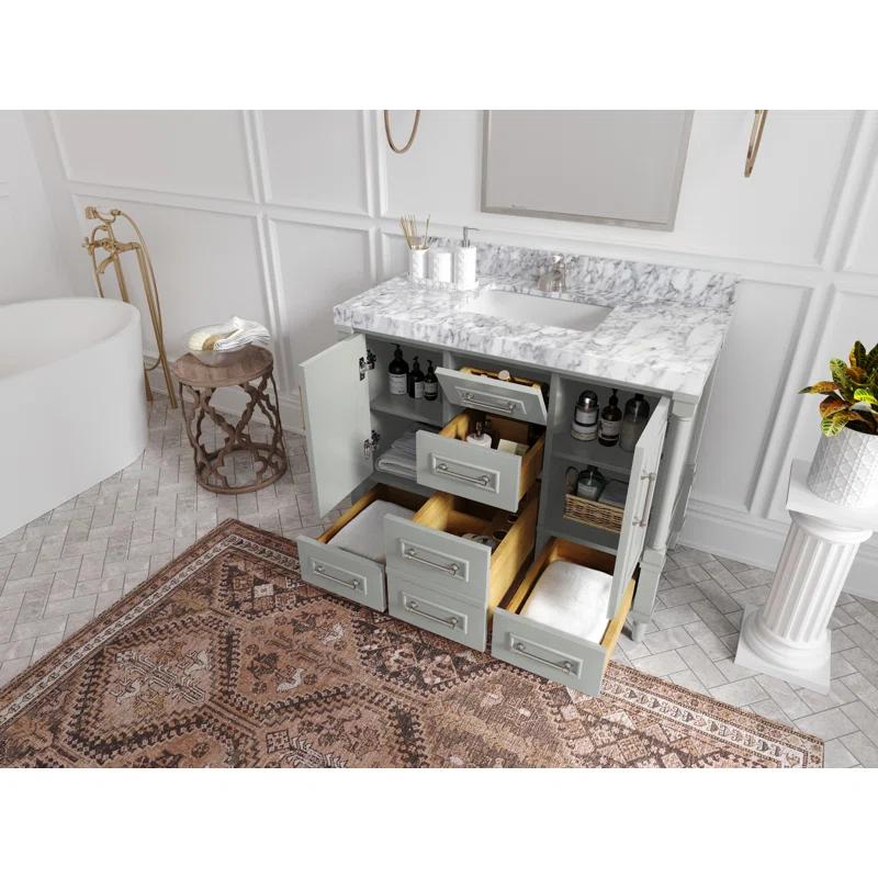 Willow Collections Aberdeen 42'' Single Bathroom Vanity with Quartz Top