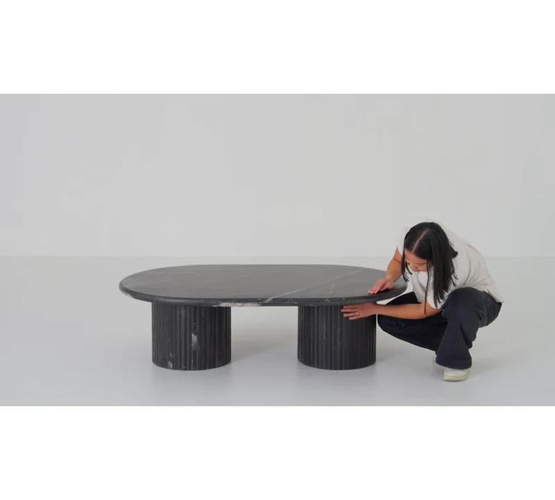 Mercer Oval Coffee Table - Black Marble