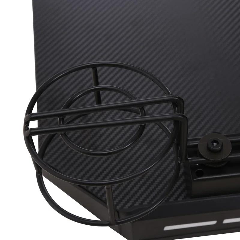 HomCom Adjustable Metal Base Computer Desk