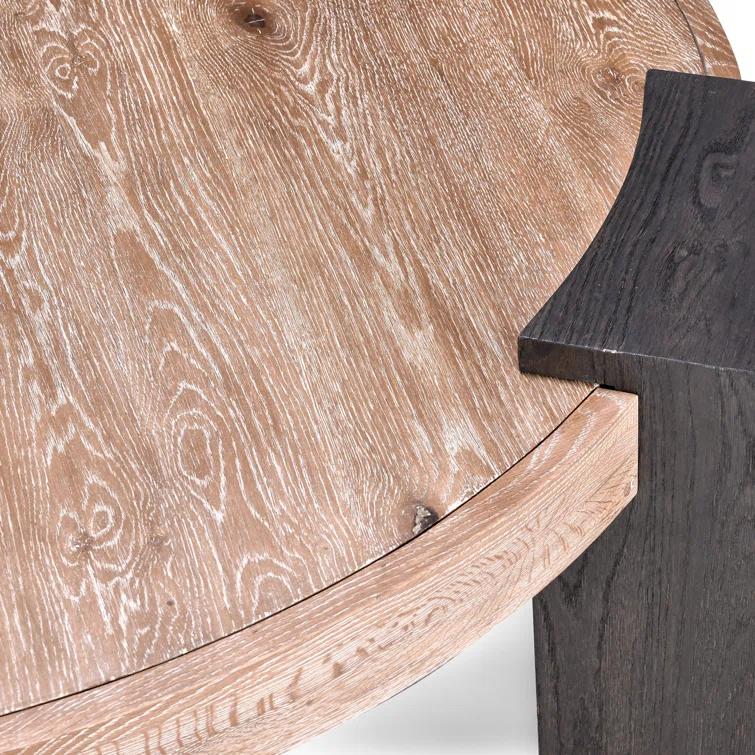 Classic Home Rio Wood Round Coffee Table In Dark Brown