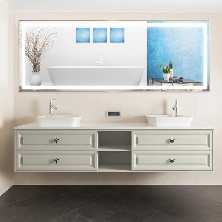 AMANI Eleen 96 In. W X 23 In. D X 22 In. H Bath Vanity Cabinet Without Top