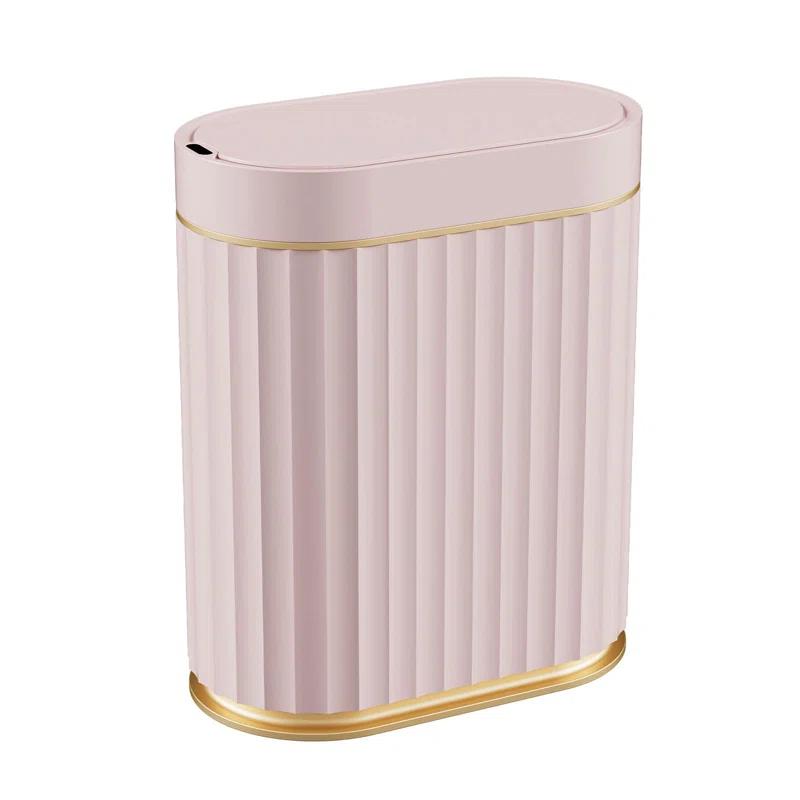 Fashion Finesse Bathroom Trash Can With Lid -  2 Gallon Sensor Trash Bin, Automatic Narrow Garbage Can, Waterproof Smart Trash Can, Slim Motion Sensor Waste Bins For Bathroom, Living Room, Office