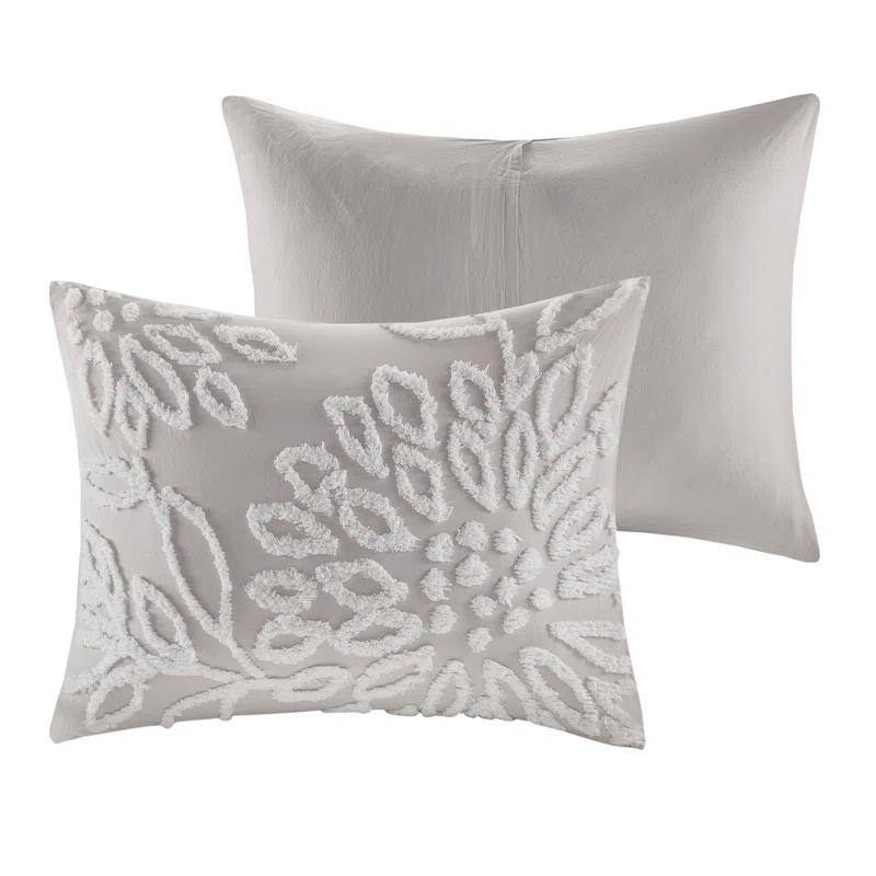 Kelly Clarkson Home Gwyneth 3 Piece Tufted Cotton Chenille Floral Duvet Cover Set