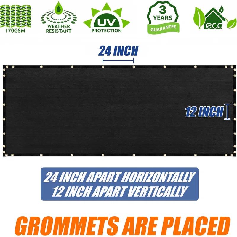 Amgo Fence Privacy Screen Heavy Duty Windscreen with Bindings & Grommets