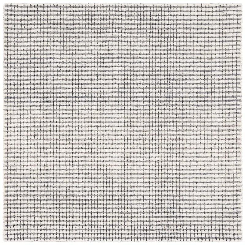 Abstract Hand Tufted Wool Checkered Rug