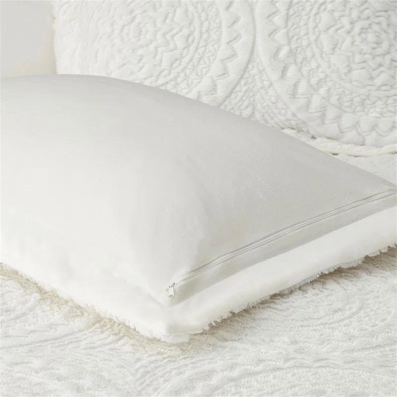 Madison Park Arya Embroidered Medallion Faux Fur Ultra Plush Comforter Set