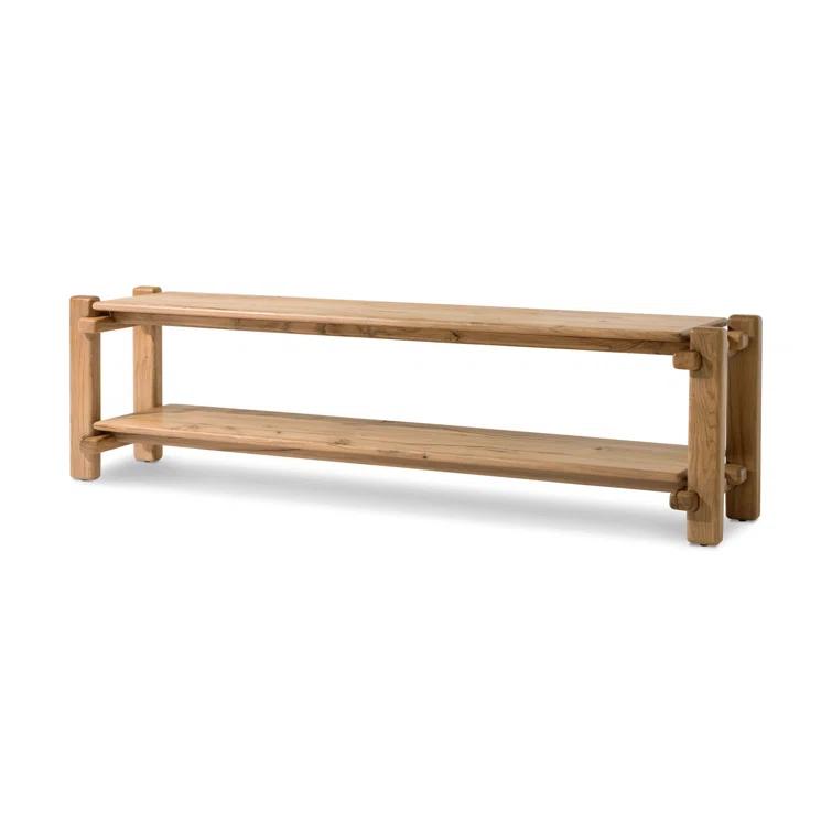 Natural Reclaimed French Oak Console Table with Storage