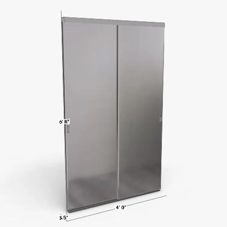 Custom Door and Mirror Solid + Manufactured Wood Mirrored Sliding Closet Doors