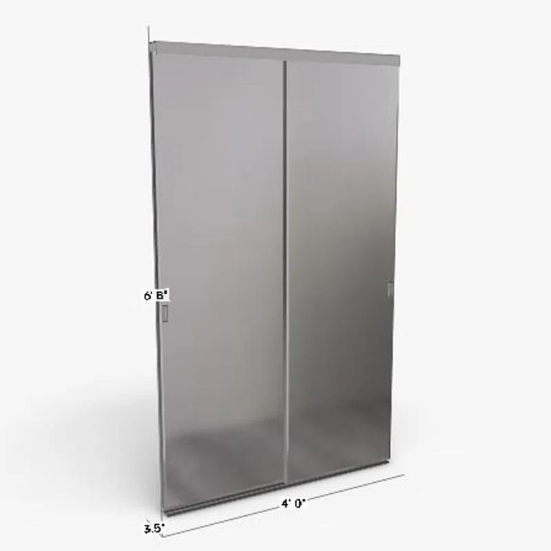 Custom Door and Mirror Solid + Manufactured Wood Mirrored Sliding Closet Doors
