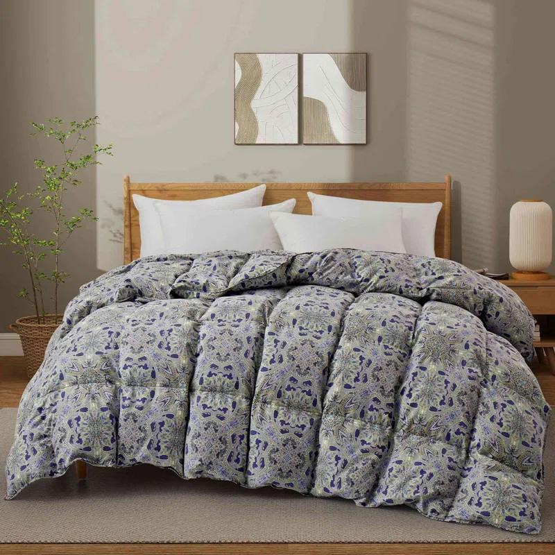 Lark Manor™ All Season Paisley Floral Printed Vintage Goose Feather Down Comforter