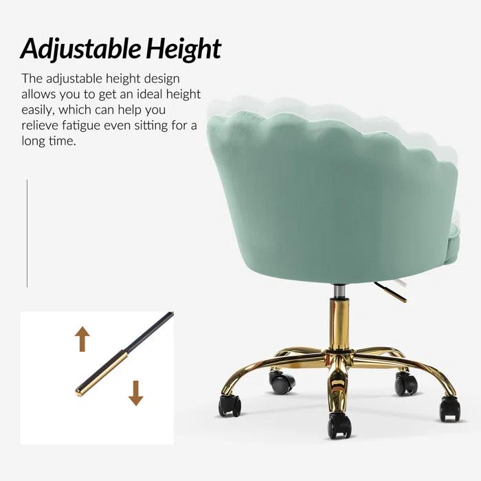 Etta Avenue™ Teen Belanda 23'' W Modern Velvet Task Chair with Tufted Back