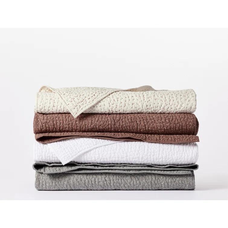 Coyuchi Pebbled Handstitched Organic Quilt