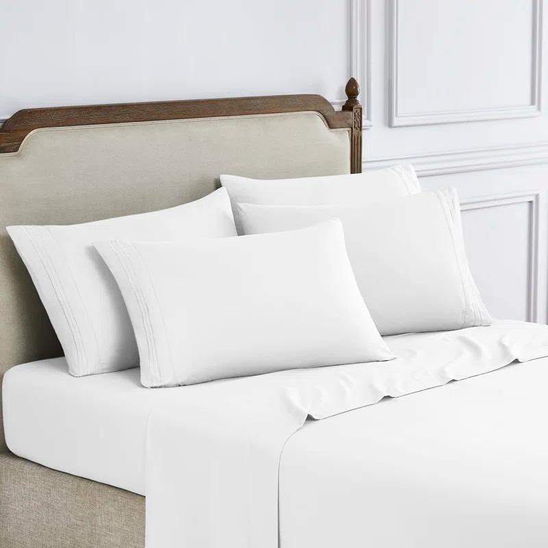 Modern Threads Modern Threads 6-Piece Bed Sheet Set, Deep Pocket, Ultra Soft Microfiber, Cool & Breathable